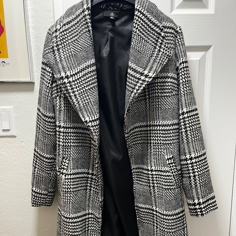 Missguided Houndstooth Peacoat